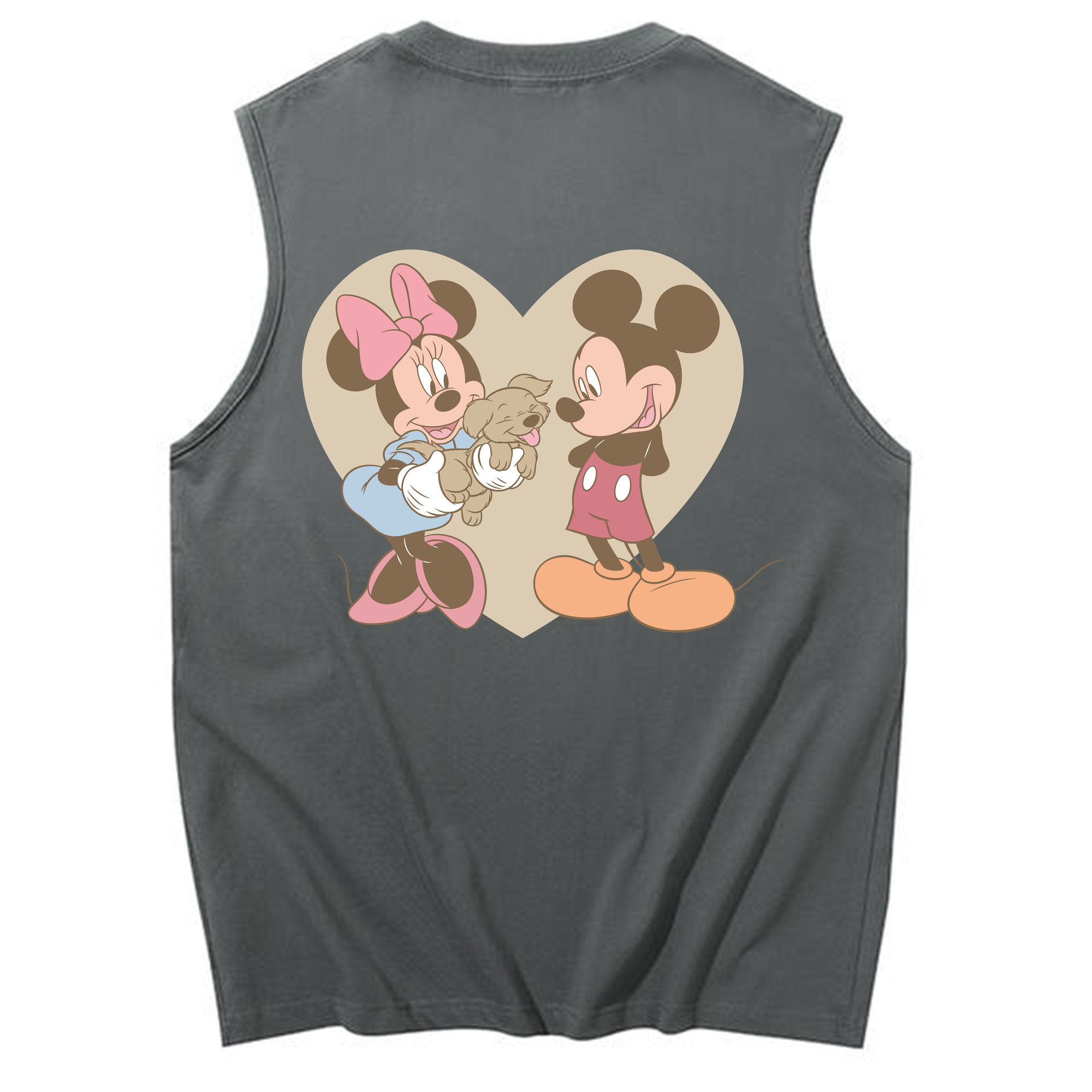 ミッキーマウス Mickey Mouse コットン100％タンクトップ（背面プリント）